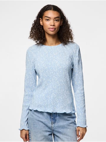 Pieces Oberteil mit langen Ärmeln in Cashmere Blue