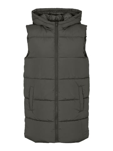 Pieces Steppweste in Black Olive