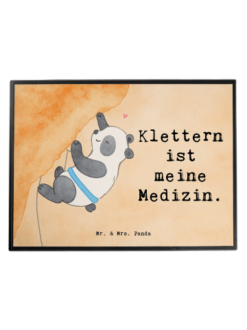 Mr. & Mrs. Panda schreibauflage Panda Klettern Design mit Spruch in Weiß
