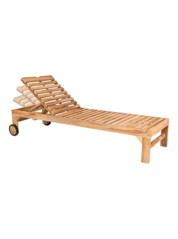 ebuy24 Liegenstuhl Andorra Teak 200 x 62 cm