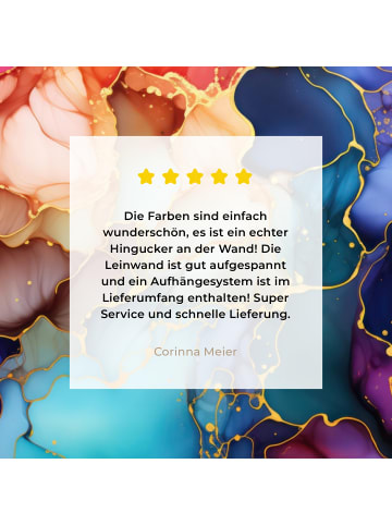 MuchoWow Leinwand bilder Abstrakte Kunst bunt (BxH)