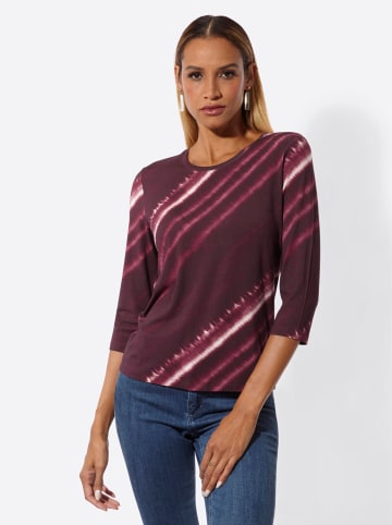 creation L Shirt in burgund-bordeaux-bedruckt