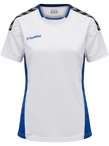 Hummel Hummel T-Shirt Hmlauthentic Multisport Damen Atmungsaktiv Schnelltrocknend in WHITE/TRUE BLUE