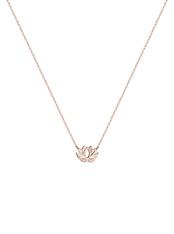 Elli Halskette 925 Sterling Silber Lotusblume in Rosegold