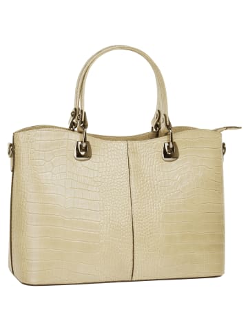 Cluty Handtasche echt Leder in beige