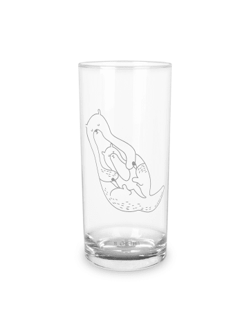 Mr. & Mrs. Panda Wasserglas Otter Kind ohne Spruch in Transparent