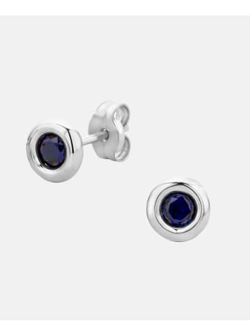 Diamant L'éternel Ohrringe aus 375 Weißgold mit Saphir