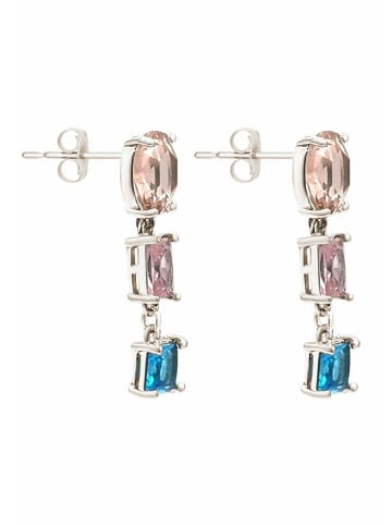 Gemshine Ohrhänger Blue Berry Square Dangle in silver coloured