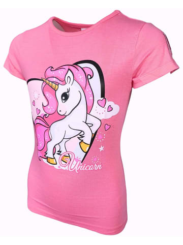 United Essentials T-Shirt Einhorn in Pink