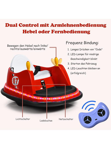 COSTWAY 6V Autoscooter mit Fernbedienung in Rot