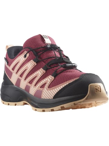 SALOMON Wanderschuh in earth red/black/almond cream