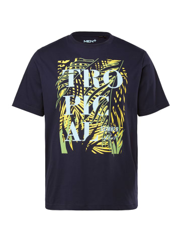 Men Plus Kurzarm T-Shirt in navy blau