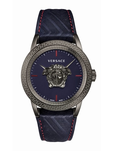 Versace Schweizer Uhr Palazzo Empire Grau in blau