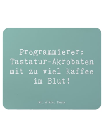 Mr. & Mrs. Panda Mouse Pad Spruch Programmierer Kaffeeheld mit S... in Meeresbrise