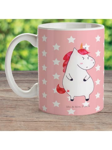 Mr. & Mrs. Panda Plastikbecher Einhorn Wut ohne Spruch in Rot Pastell