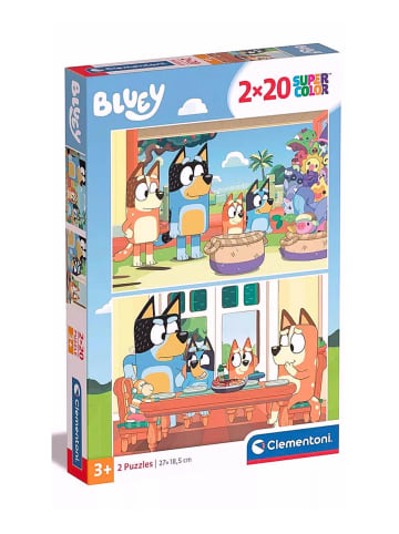 Bluey 2x20tlg. Kinderpuzzle Bluey in Bunt