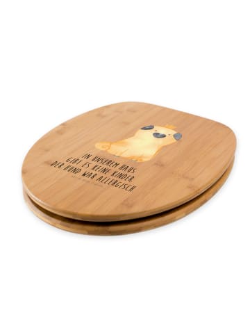 Mr. & Mrs. Panda WC Sitz Mops Krone mit Spruch in Braun