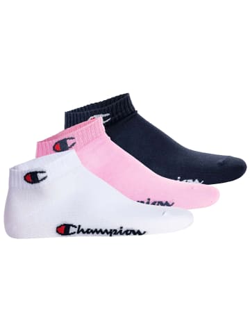 Champion Socken 3er Pack in Pink/Weiß/Blau