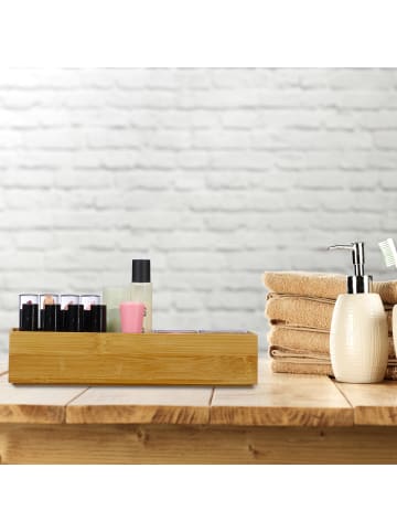 relaxdays 2x Ordnungsbox in Natur - (B)23 x (H)5 x (T)7,5 cm