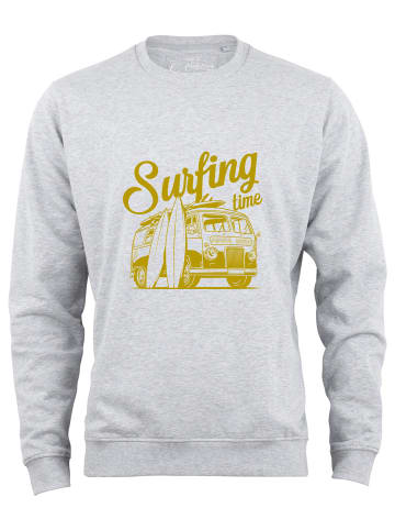 Cotton Prime® Sweatshirt Surfing Time in Grau-Melange