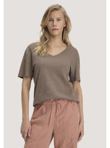 Hessnatur Hessnatur T-Shirt Oversize aus Leinen und Bio-Baumwolle in mocca