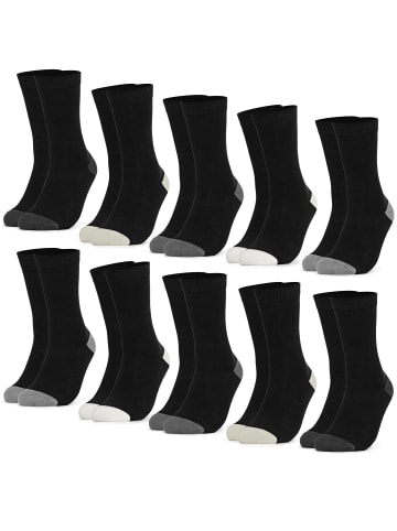 Occulto 10er Pack Baumwollsocken Gertrud in Schwarz/Grau