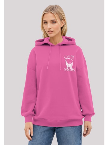 F4NT4STIC Hoodie Smiley Originals Punk Drip Streetwear in hyper pink