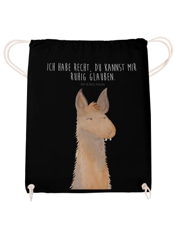 Mr. & Mrs. Panda gym tasche Lamakopf Genervt mit Spruch in Schwarz