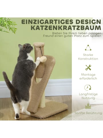 Pawhut Kratzstamm Braun 48L x 48B x 84H cm