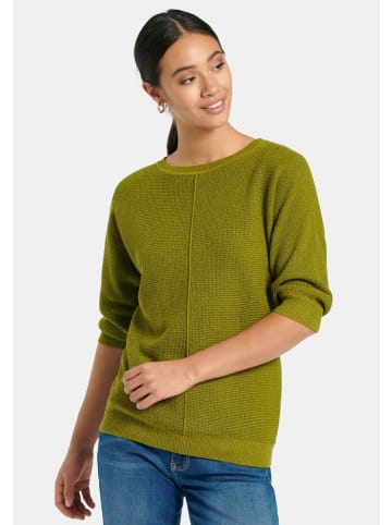 PETER HAHN Pullover cotton in GREEN/OLIVE