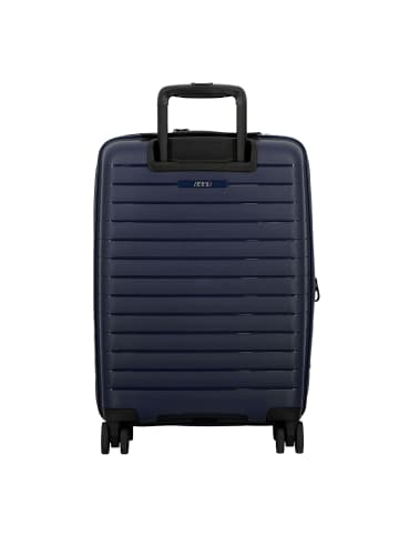 Jump Striper 4 Rollen Kabinentrolley 35 cm mit Dehnfalte in dark blue