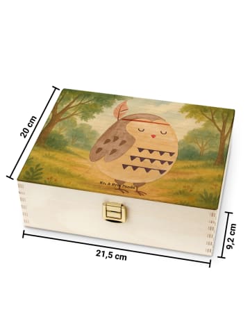 Mr. & Mrs. Panda Teebehälter Eule Federschmuck Design ohne Spruch in Weiß