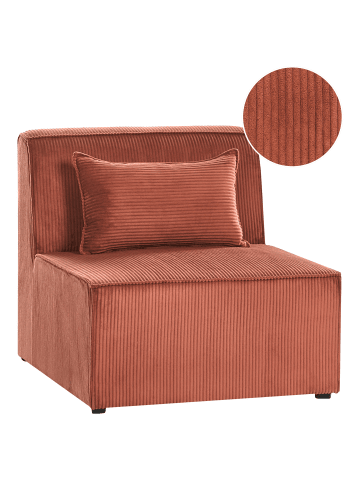 Beliani Sofaelement LEMVIG in Rot - (W) 83 x (H) 78 x (L) 83 cm