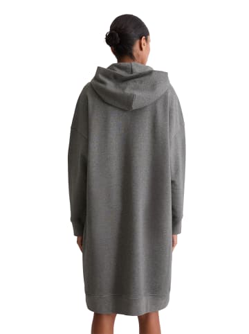 Marc O'Polo Logo-Hoodie-Kleid relaxed in Warm Granite Melange