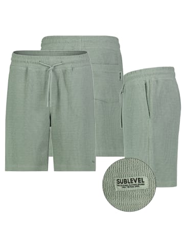 Sublevel Lässige Strickshorts Kordelzug Seitentaschen in Hellgrün