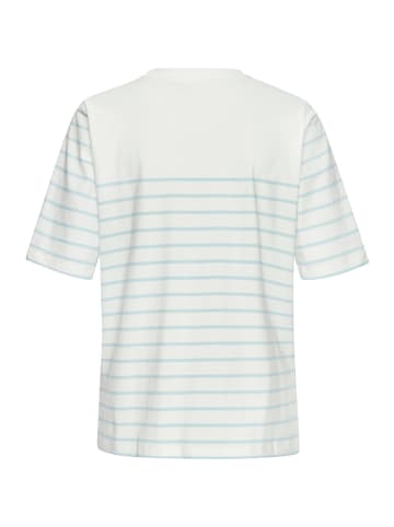 LASCANA T-Shirt in weiß-hellblau gestreift