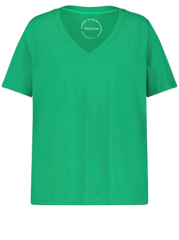 SAMOON T-Shirt Kurzarm Rundhals in Galactic Green