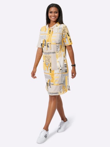 WITT WEIDEN Jerseykleid in ocker-sand-bedruckt