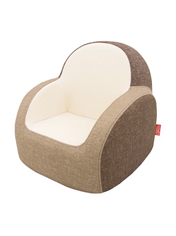 BABY CARE Kids Sofa "Wood Brown" - (L) 450 mm x (B) 485 mm x (H) 470 mm