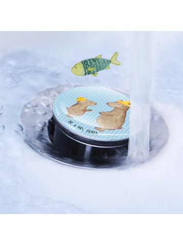 Mr. & Mrs. Panda beckenverschluss Bären mit Hut ohne Spruch in Blau Pastell