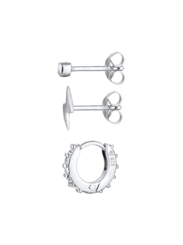 Elli Ohrringe 925 Sterling Silber Blitz, Schmuckset in Silber