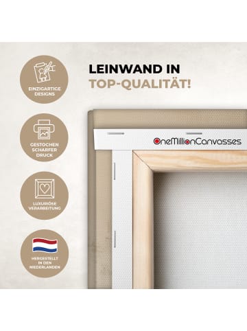 OnlyWow Leinwand Bilder Hellbraun