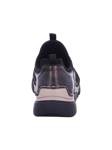 rieker Lowtop-Sneaker in schwarz/schwarz/antik