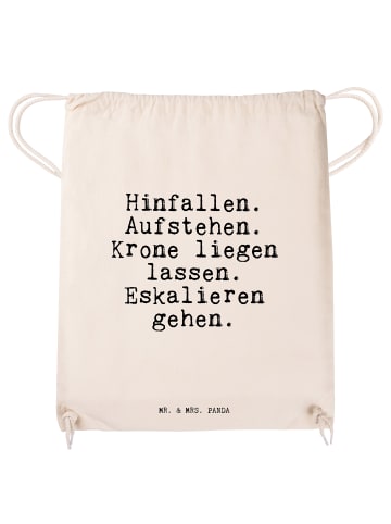Mr. & Mrs. Panda gymnastiktasche Hinfallen. Aufstehen. Krone lie... in Creme