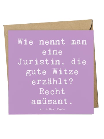 Mr. & Mrs. Panda Grußkarte Spruch Juristin Humor mit Spruch in Lavendeltraum