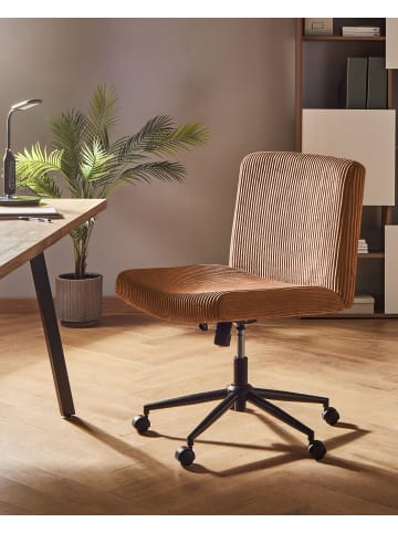 Beliani Bürostuhl GEDDES in Braun/Schwarz - (W) 59 x (H) 85 x (L) 71 cm