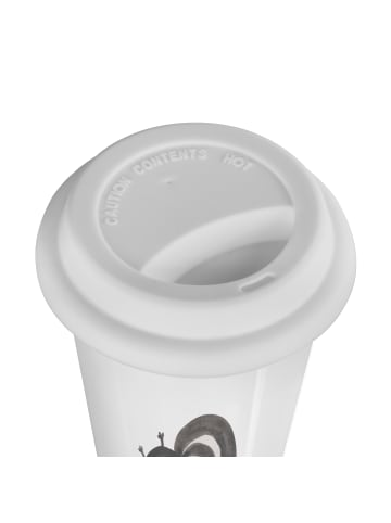 Mr. & Mrs. Panda To Go Becher Stinktier Handstand mit Spruch in Weiß