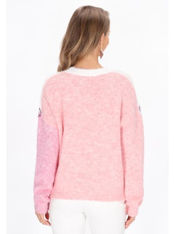 IZIA Women Sweater in offwhite pink