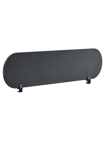 Beliani Schreibtischtrennwand SPARKY in Grau - (W) 160 x (H) 40 x (L) 2 cm