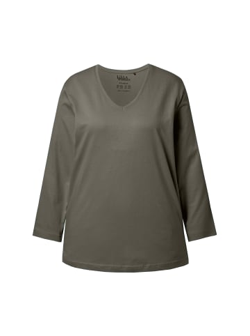 Ulla Popken Shirt in olivgrau